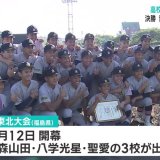 高校野球秋の青森県大会決勝　青森山田が4連覇